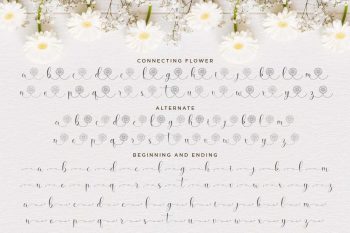 flowers calligraphy font