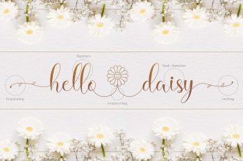 flowers calligraphy font