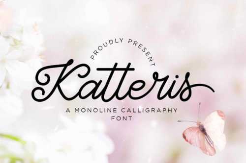 monoline calligraphy font